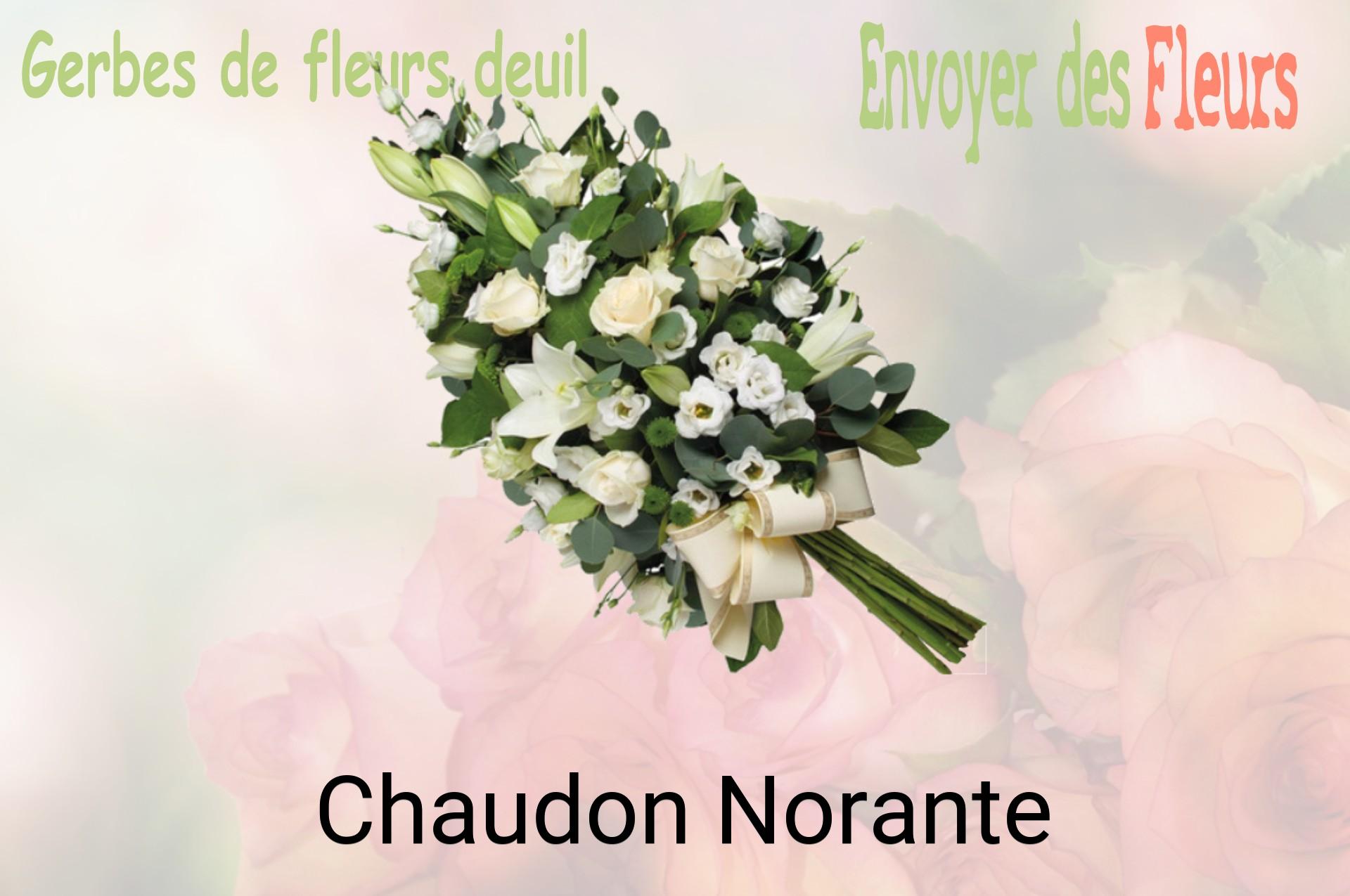 Gerbe de fleurs de deuil livrée à Chaudon-Norante